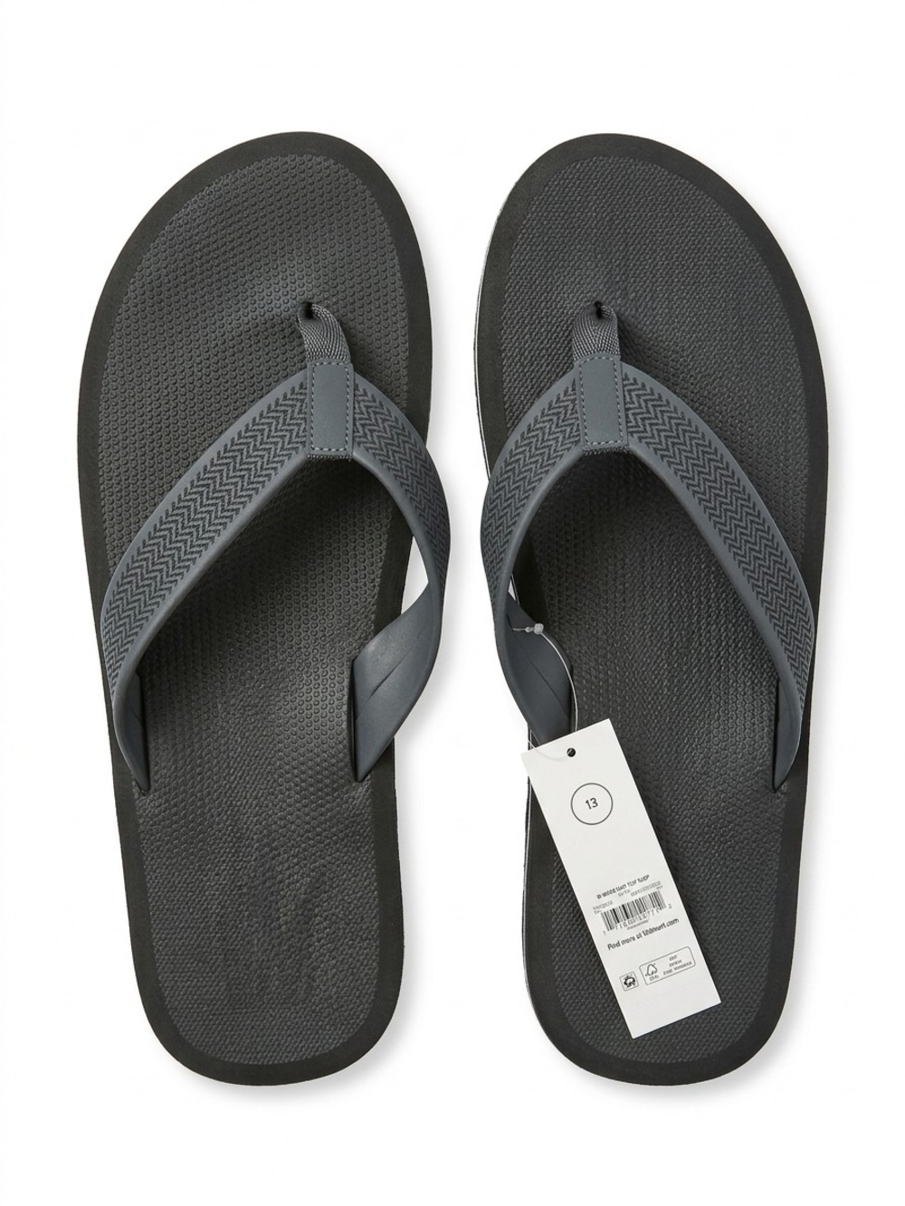 Men's Gray Flip Flop Sandals - Comfortable Everyday Beachwear